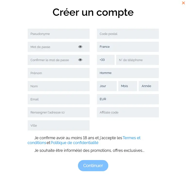 Procedura di registrazione JETBAHIS CASINO