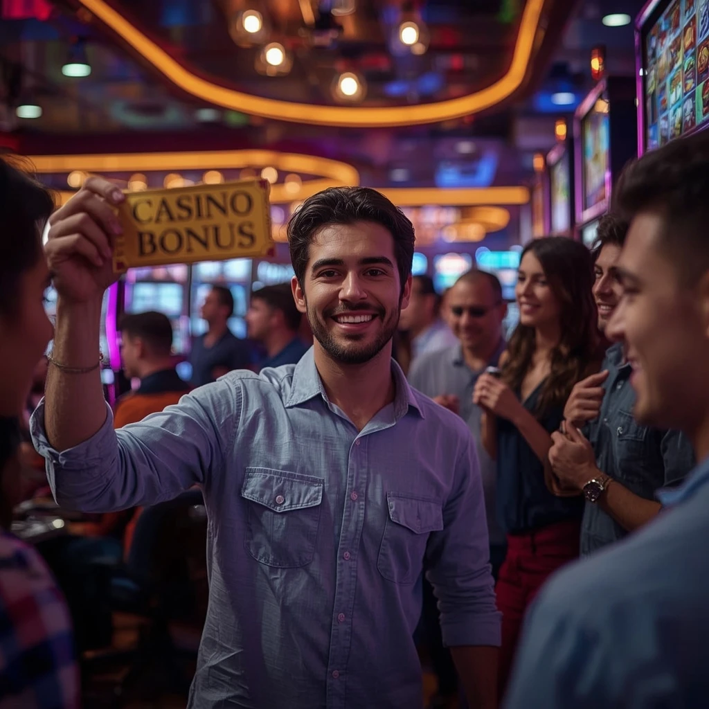 una persona con un bonus del casinò JETBAHIS CASINO
